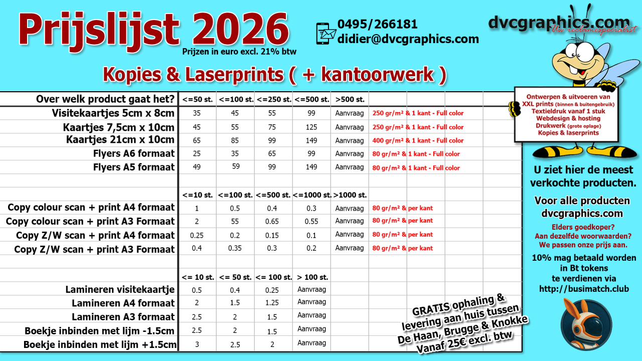 Kopies & laserprints