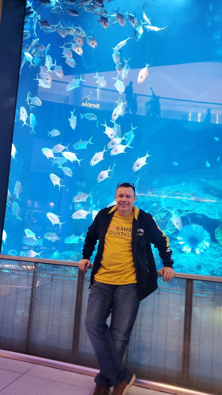 Grote aquarium in de Dubai mall