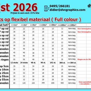 Prints op flexibel materiaal