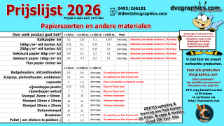 Papiersoorten en endere materialen